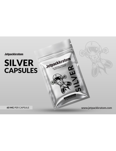 Kratom SILVER 60 mg extract capsules Kratom SILVER 60 mg extract capsules
